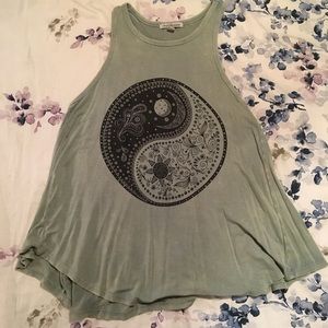 Green Yin-Yang Tank Top